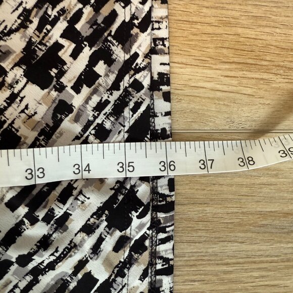 Lauren Ralph Lauren Black & White Abstract Print Sheath Dress – Size 12 - Picture 7 of 7